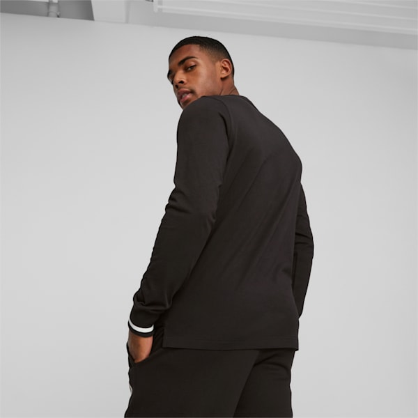 メンズ PUMA SQUAD グラフィック Tシャツ 長袖, PUMA Black, extralarge-JPN