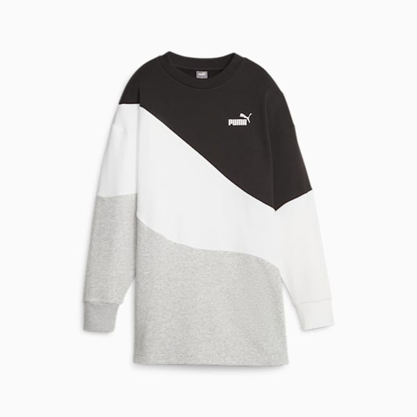 ウィメンズ PUMA POWER キャット クルースウェット TR, PUMA Black, extralarge-JPN