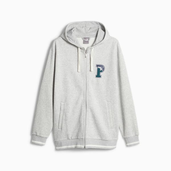メンズ PUMA SQUAD フーデッド ジャケット, Light Gray Heather, extralarge-JPN