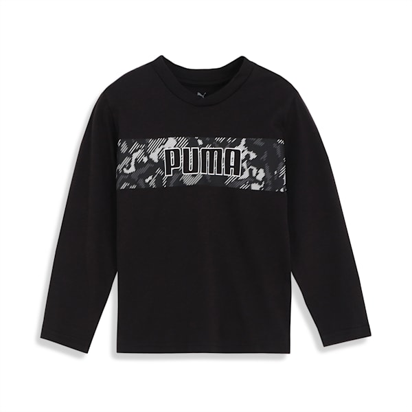 キッズ ボーイズ ACTIVE SPORTS Tシャツ 長袖 120-160cm, PUMA Black, extralarge-JPN