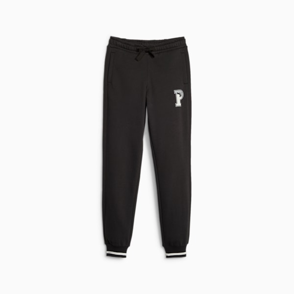 キッズ ガールズ PUMA SQUAD スウェットパンツ 裏起毛 120-160cm, PUMA Black, extralarge-JPN