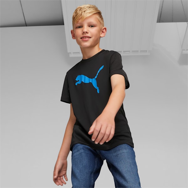 キッズ ボーイズ ACTIVE SPORTS ポリ キャット Tシャツ 120-160cm, PUMA Black, extralarge-JPN