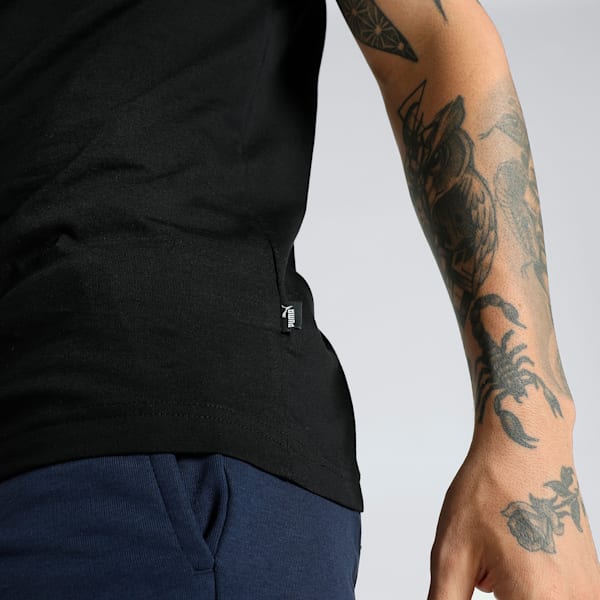 Men's Graphic Logo Slim Fit T-shirt, PUMA Black, extralarge-IND