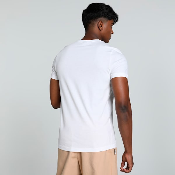 Men's Cat Graphic Slim Fit T-shirt, PUMA White, extralarge-IND