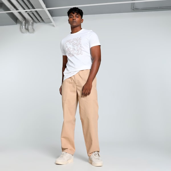 Men's Cat Graphic Slim Fit T-shirt, PUMA White, extralarge-IND