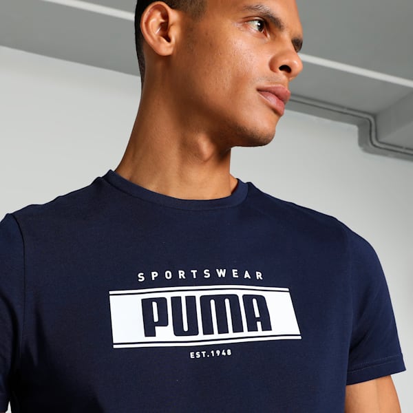 Varsity Graphic Men's Slim Fit T-shirt, PUMA Navy, extralarge-IND