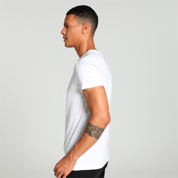 Stylized Graphic Men's Slim Fit T-shirt, PUMA White, extralarge-IND