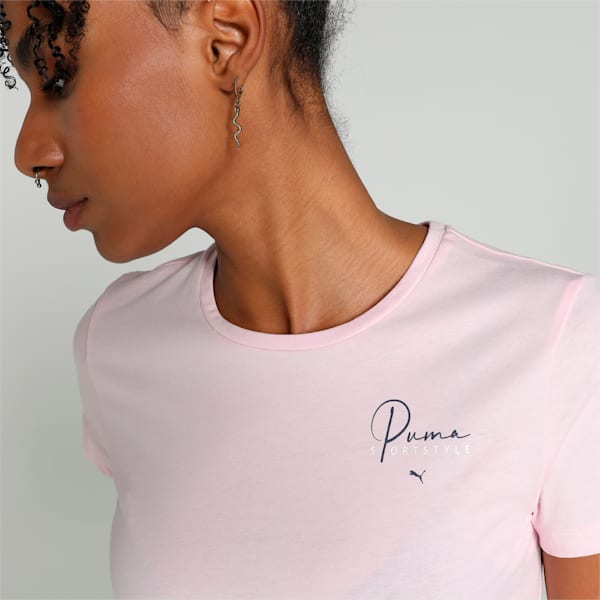 Typographic Print Women's T-shirt, Pearl Pink, extralarge-IND