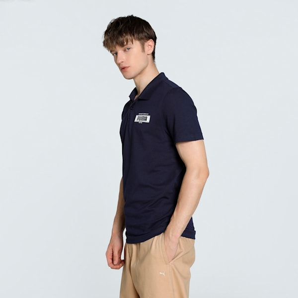 Varsity Graphic Men's Slim Fit Polo, PUMA Navy, extralarge-IND