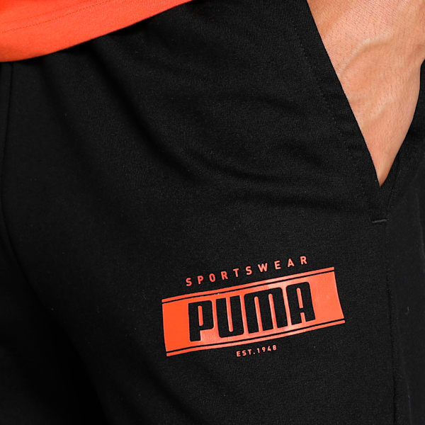 Men's Varsity Graphic Slim Fit Pants, PUMA Black, extralarge-IND