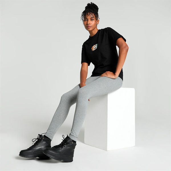 Women's Graphic Leggings, Medium Gray Heather, extralarge-IND