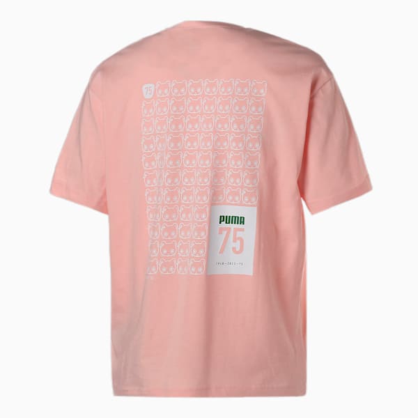ユニセックス NEKO SAN 75周年記念モデル セレブレーション Tシャツ, Rose Dust
