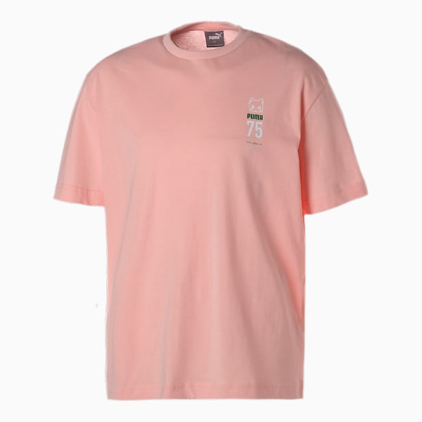 ユニセックス NEKO SAN 75周年記念モデル セレブレーション Tシャツ, Rose Dust