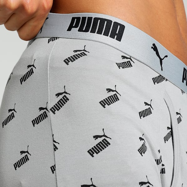 Men's Stretch Printed Trunks-Pack of 2, PUMA Navy-Cool Mid Gray-(PEACOAT-QUARRY), extralarge-IND