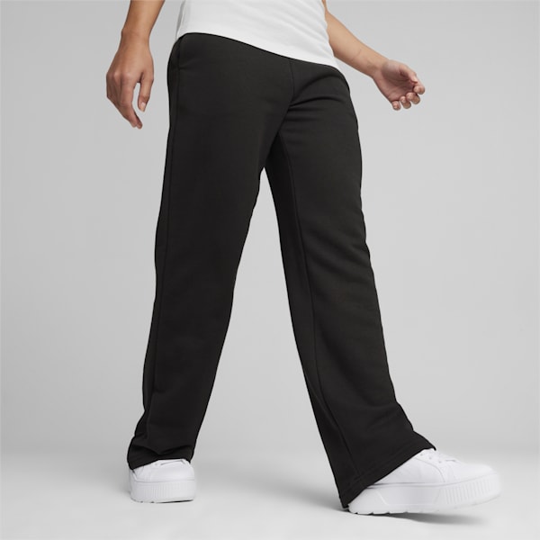 Straight Leg Women's Pants, PUMA Black, extralarge-IND