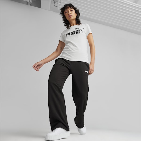 Straight Leg Women's Pants, PUMA Black, extralarge-IND