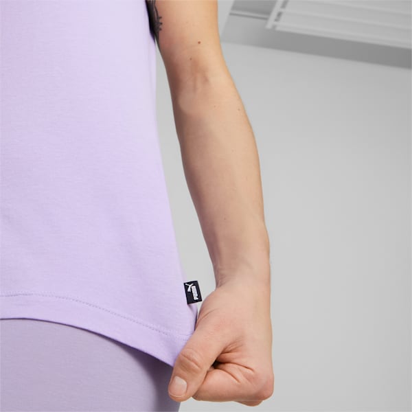 Essentials Logo Women's Tee , Vivid Violet-PUMA White, extralarge
