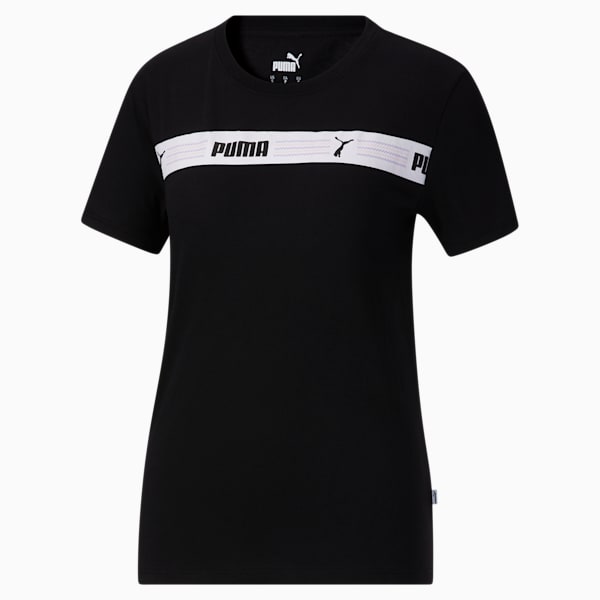 PUMA Line Up Script Women's Tee, PUMA Black, extralarge