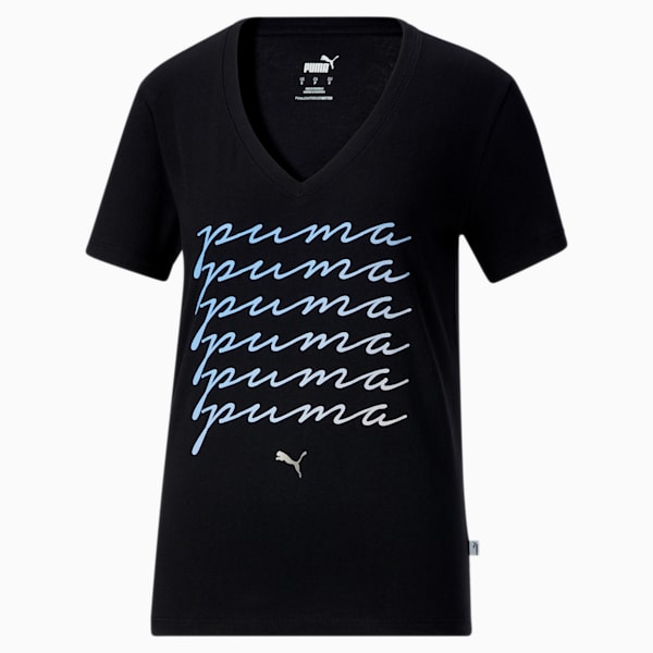 T-shirt Ombre Script Femme , PUMA Black, extralarge