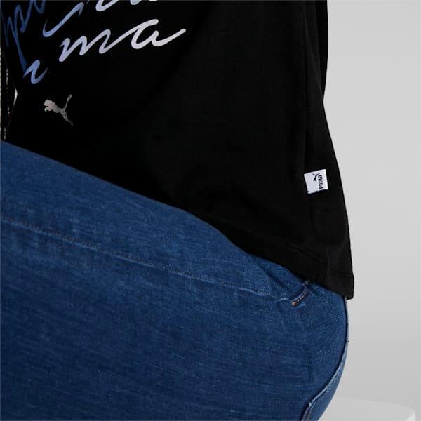 T-shirt Ombre Script Femme , PUMA Black, extralarge