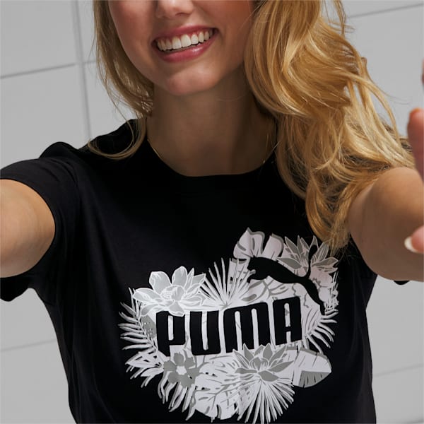Essentials Flower Power Women's Tee , PUMA Black, extralarge