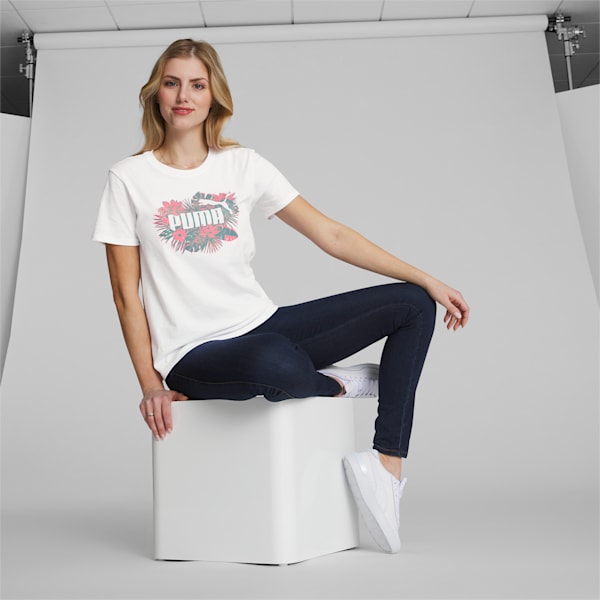 Essentials Flower Power Women's Tee , PUMA White, extralarge