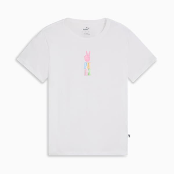 Stacked A-OK Women's Tee , PUMA White, extralarge