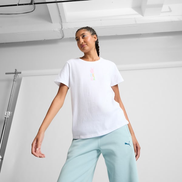 T-shirt Stacked A-OK, femme , PUMA White, extralarge