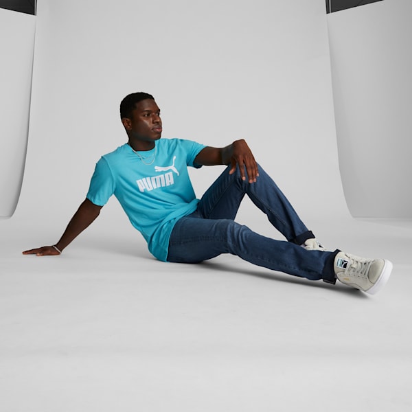 Essentials Men's Heather Tee, Team Aqua Heather, extralarge