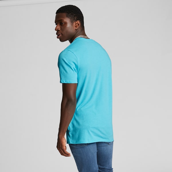 Essentials Men's Heather Tee, Team Aqua Heather, extralarge