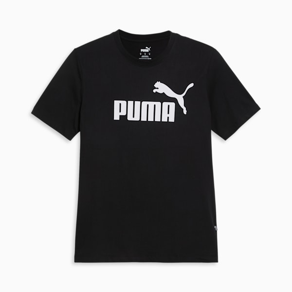 Essentials Men's Logo Tee, Puma Black, extralarge