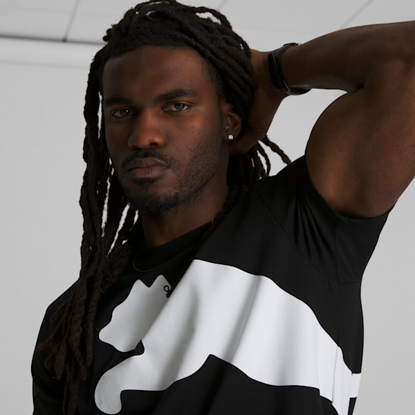Camiseta con logo extragrande para hombre, PUMA Black, extralarge