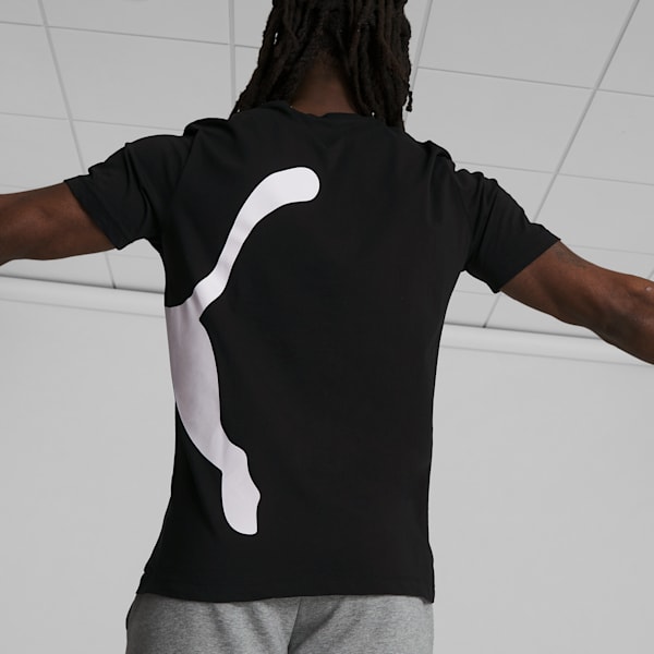 Camiseta con logo extragrande para hombre, PUMA Black, extralarge