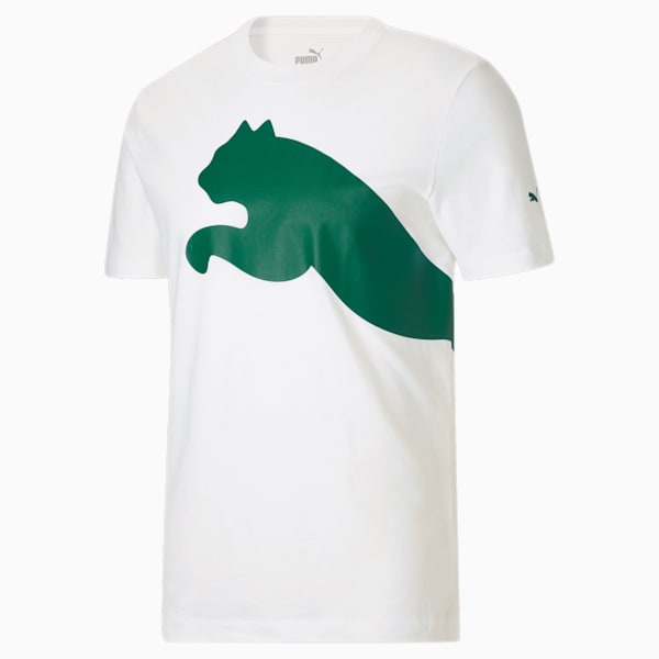Camiseta con logo extragrande para hombre, Puma White