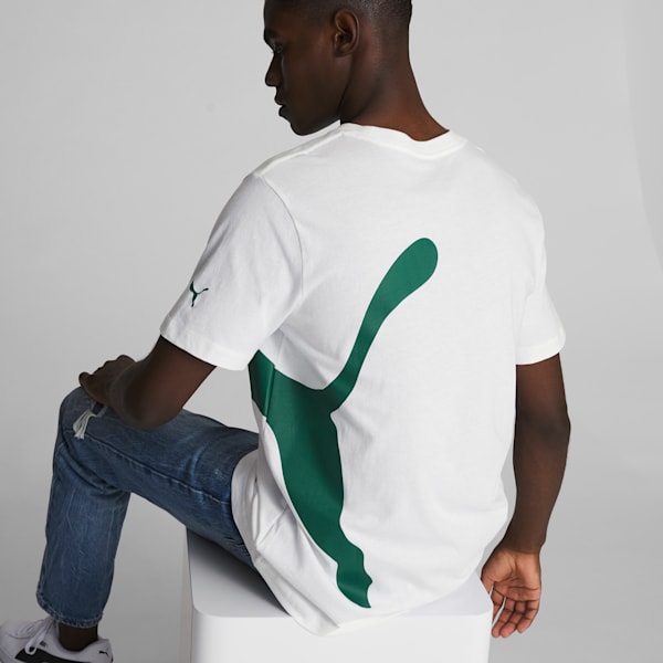 Camiseta con logo extragrande para hombre, Puma White, extralarge