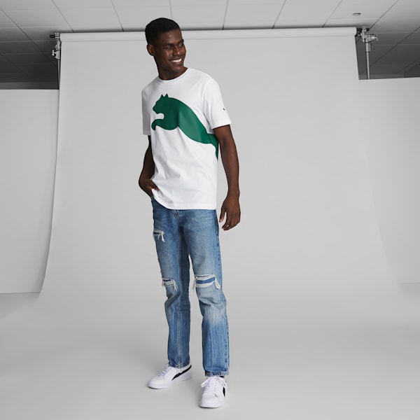 Camiseta con logo extragrande para hombre, Puma White, extralarge
