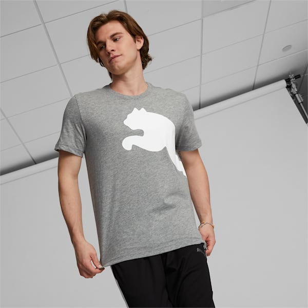 Oversized Logo Men's Tee, Medium Gray Heather, extralarge