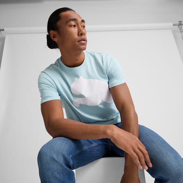 Oversized Logo Men's Tee, Turquoise Surf, extralarge