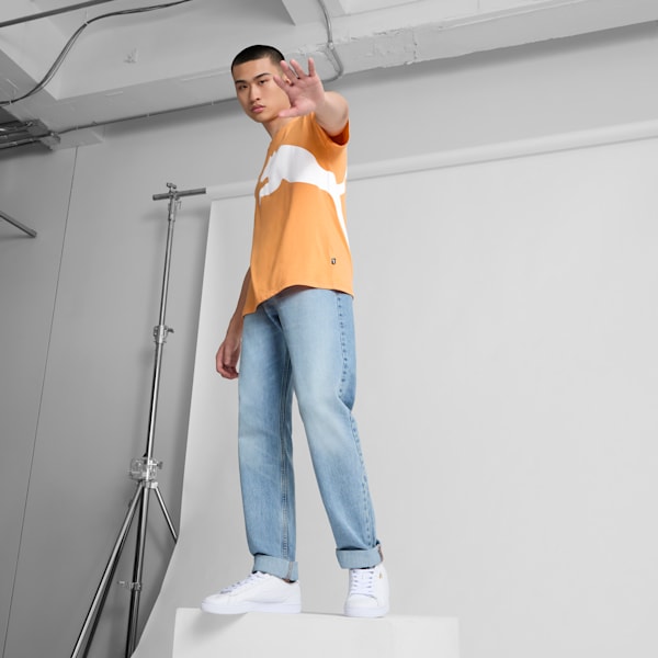 Oversized Logo Men's Tee, Clementine, extralarge