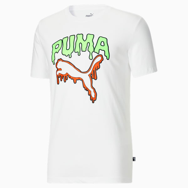 T-shirt PUMA Melted Cat Homme, PUMA White, extralarge