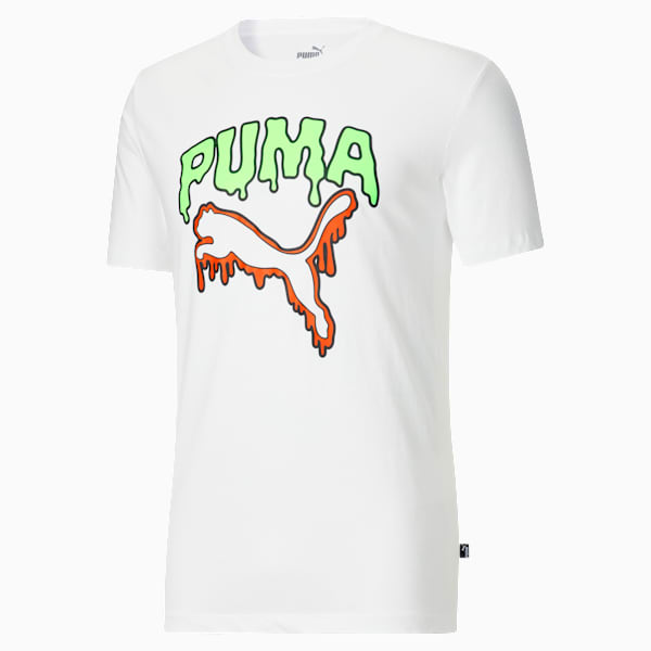 T-shirt PUMA Melted Cat Homme, PUMA White, extralarge