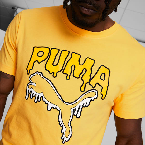 PUMA Melted Cat Men's Tee, Mustard Seed, extralarge