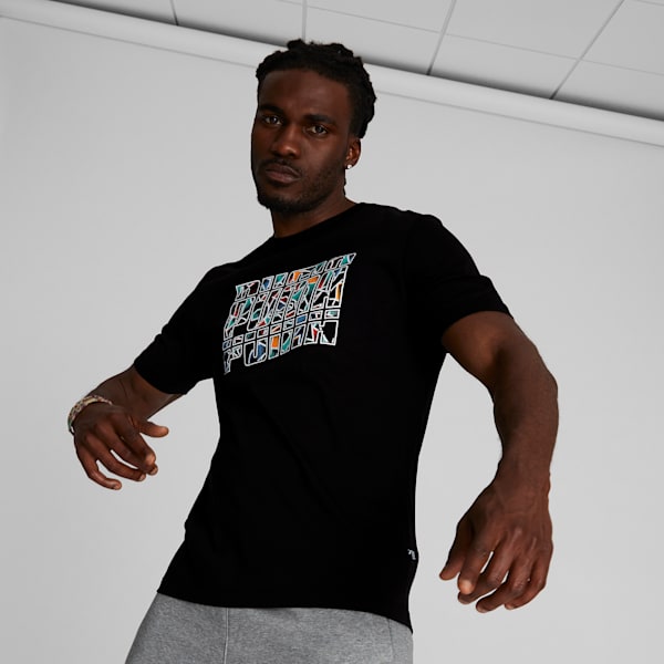 Black t shirt on sale in summer