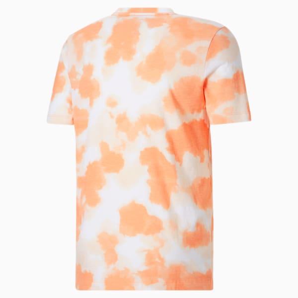 T-shirt Cloud Tie Dye Homme, Bright Melon, extralarge