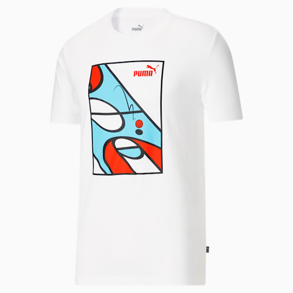 Camiseta para hombre Hoops Court, PUMA White, extralarge