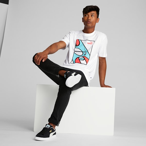 Camiseta para hombre Hoops Court, PUMA White, extralarge