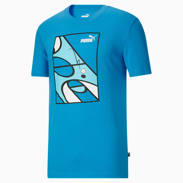 Hoops Court Men's Tee, Bleu Azur, extralarge