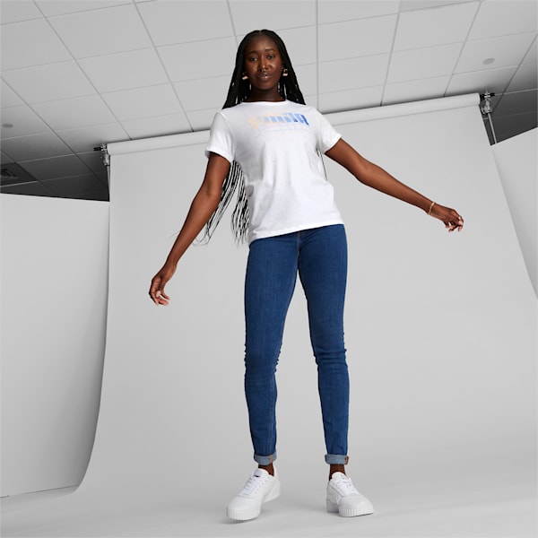 Ombre Shimmer Women's Tee, PUMA White, extralarge
