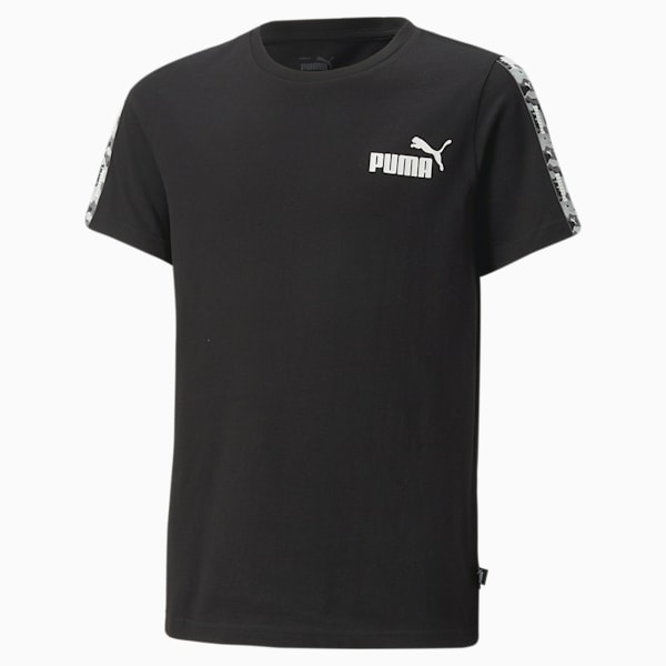 Camo Youth Regular Fit T-Shirt, PUMA Black, extralarge-IND