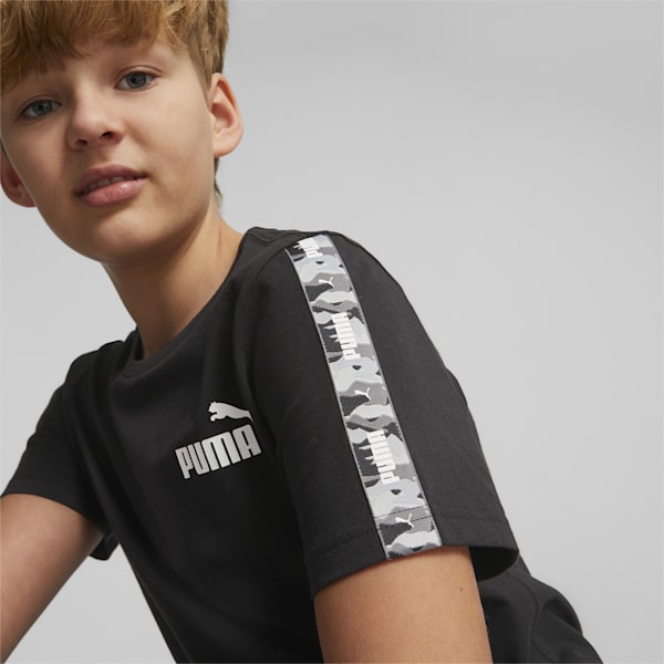 Camo Youth Regular Fit T-Shirt, PUMA Black, extralarge-IND